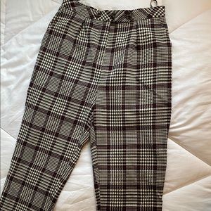 Topshop Houndstooth/Plaid Pants